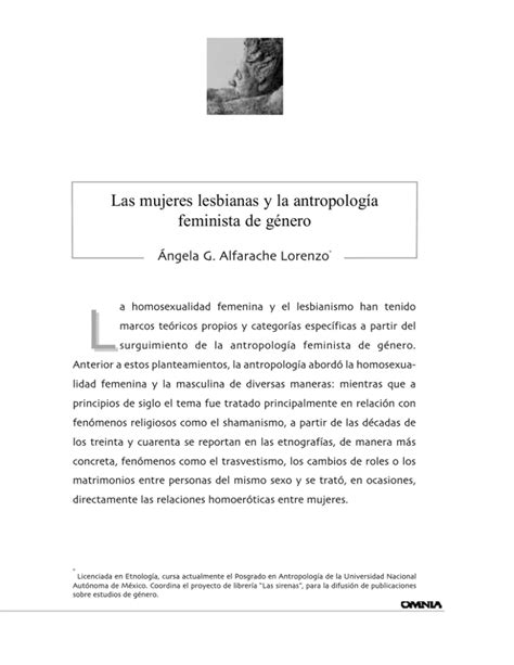 lesbiana femenina|Las mujeres lesbianas y la antropología feminista de género